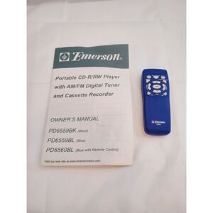 Emerson CD/Radio‎ Remote Control RC6560 & Manual- Tested Working